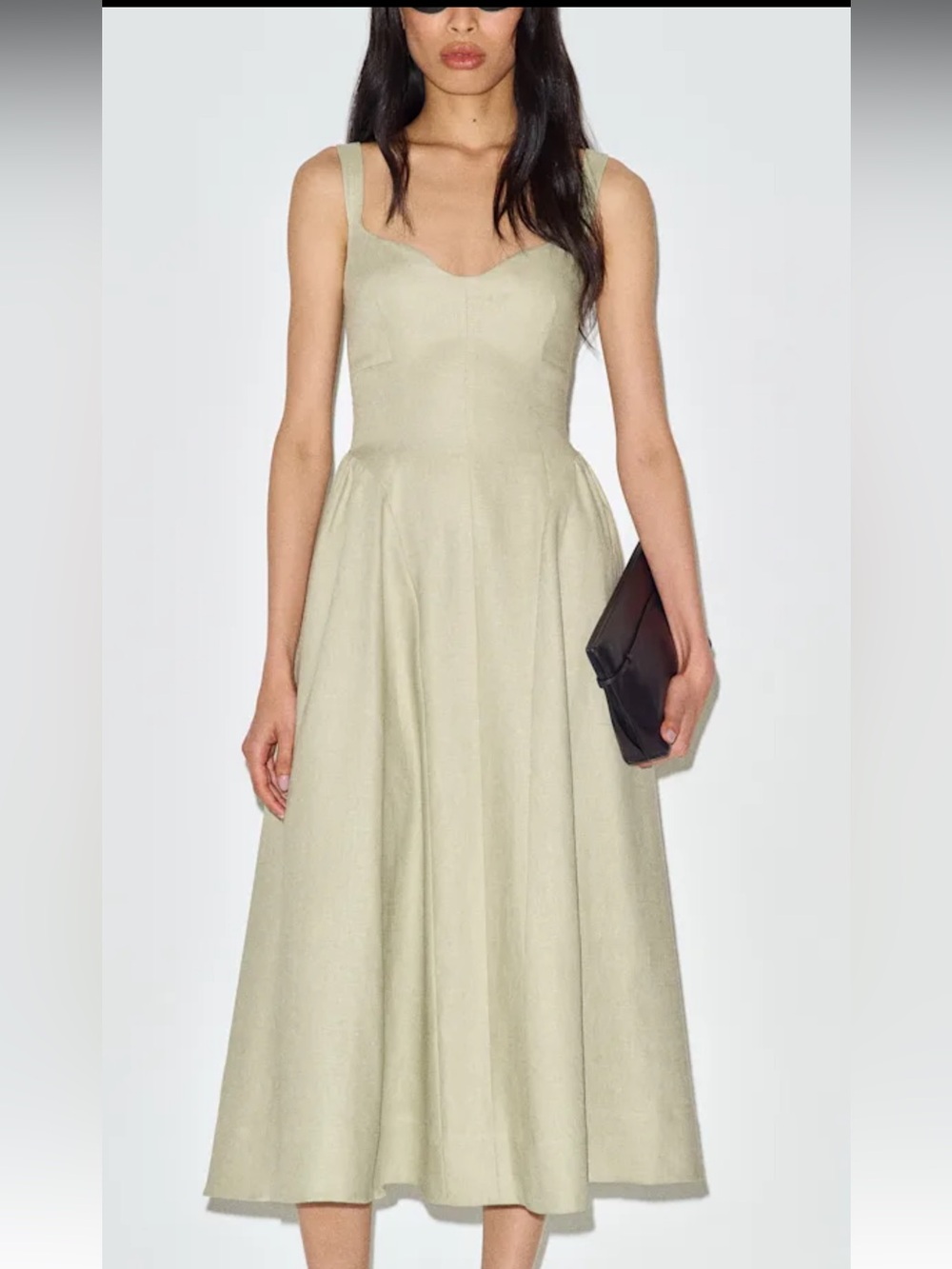 Reformation A-Line Midi Dress in Light Sage
